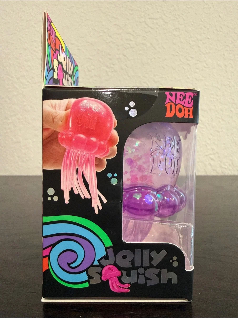 SUPER RARE NeeDoh Jelly Squish Super Solid Squish Jelly fish Toy - Purple